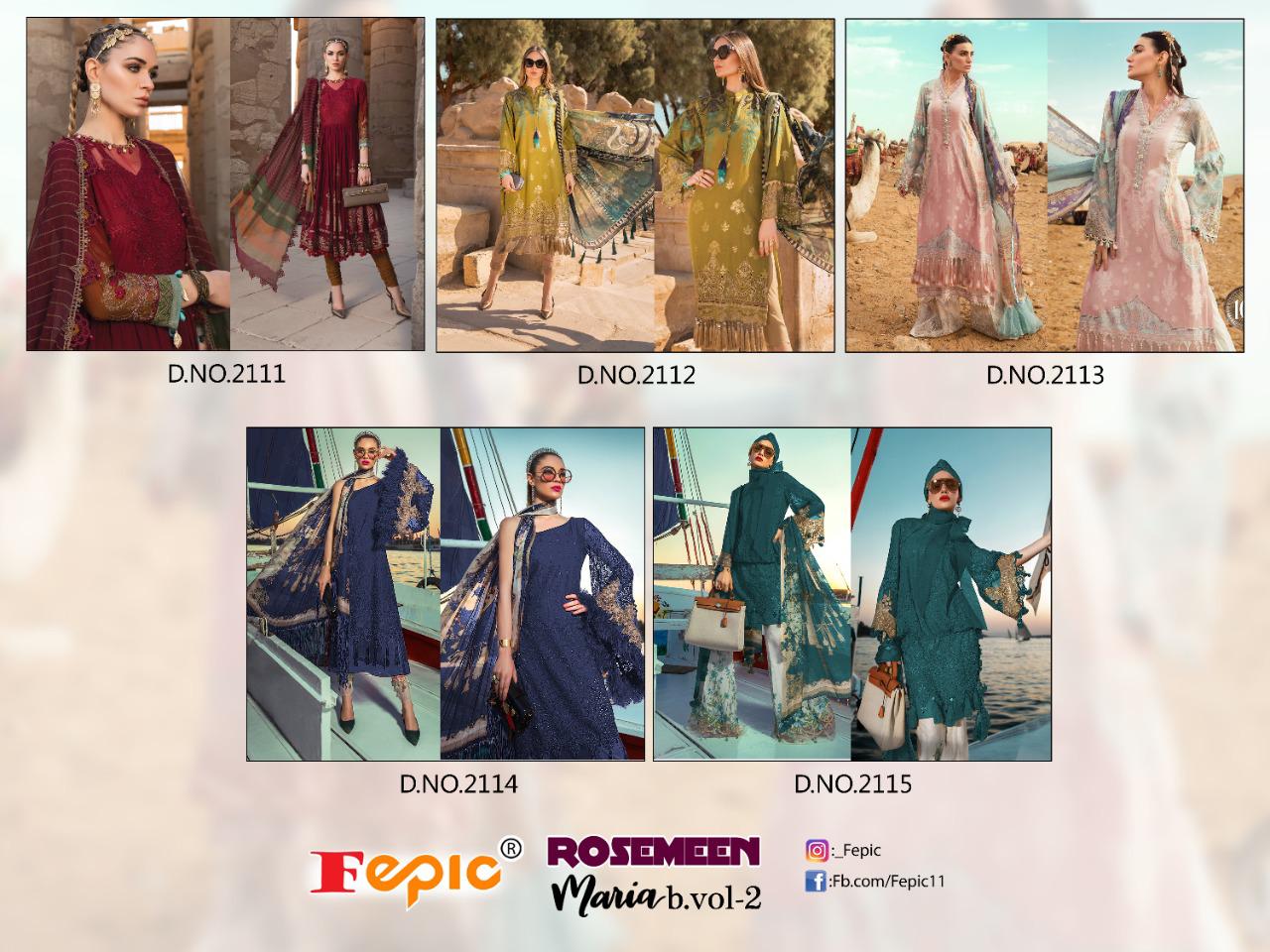 fepic rosemeen maria b vol 2 cotton innovative style salwar suit catalo