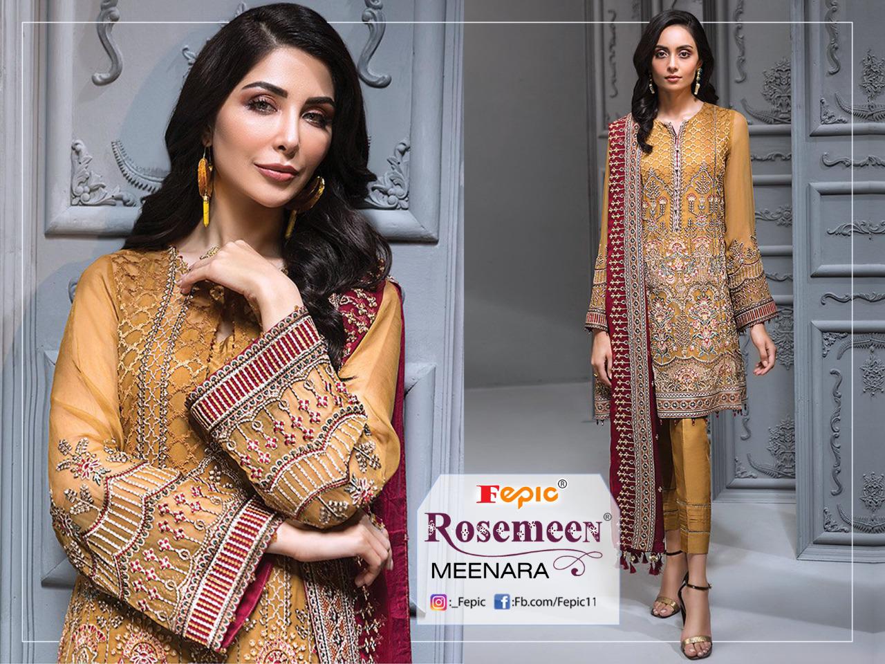 fepic rosemeen meenara georgette gorgeous look salwar suit singal