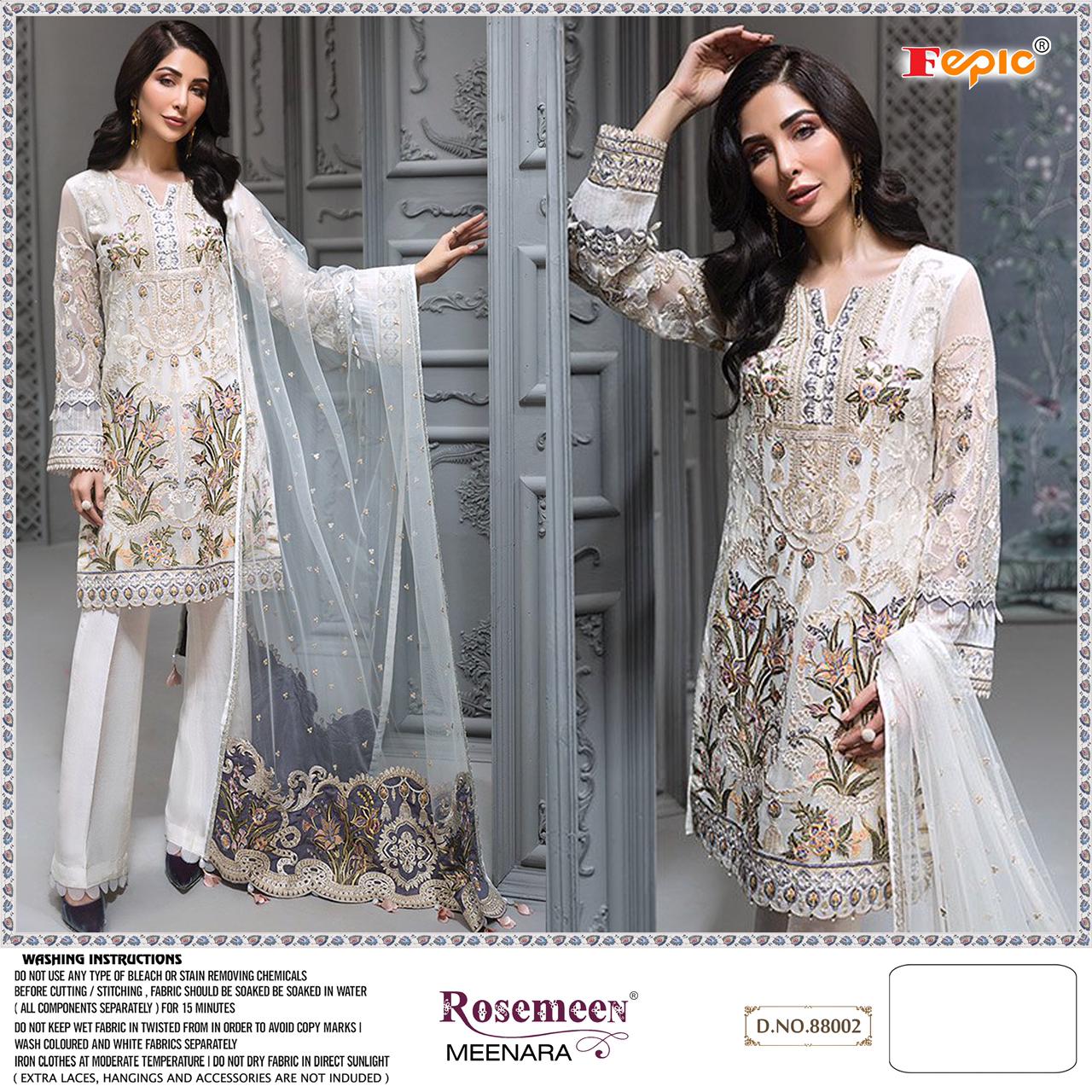 fepic rosemeen meenara georgette gorgeous look salwar suit singal