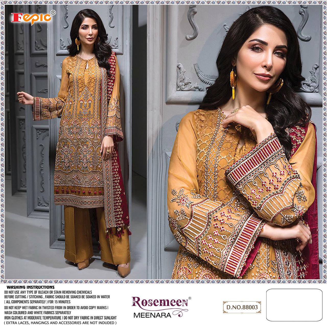 fepic rosemeen meenara georgette gorgeous look salwar suit singal