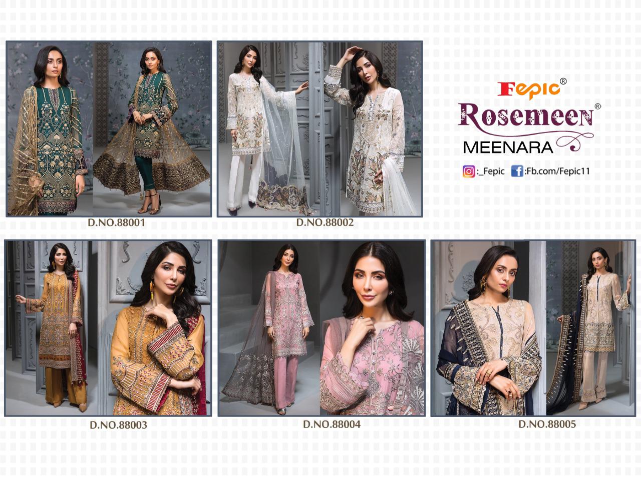 fepic rosemeen meenara georgette gorgeous look salwar suit singal