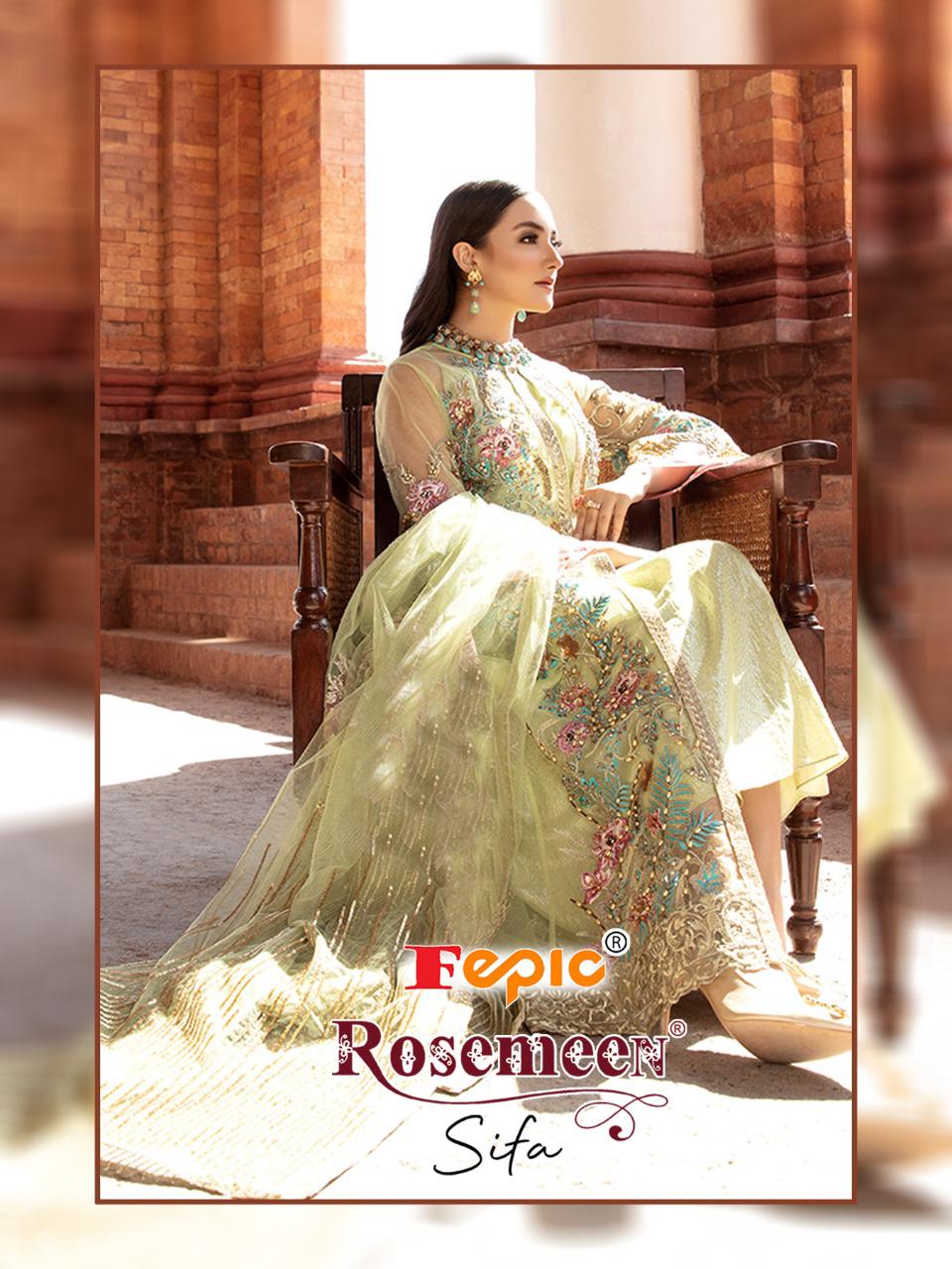 fepic rosemeen sifa faux georgette astonishing look salwar suit