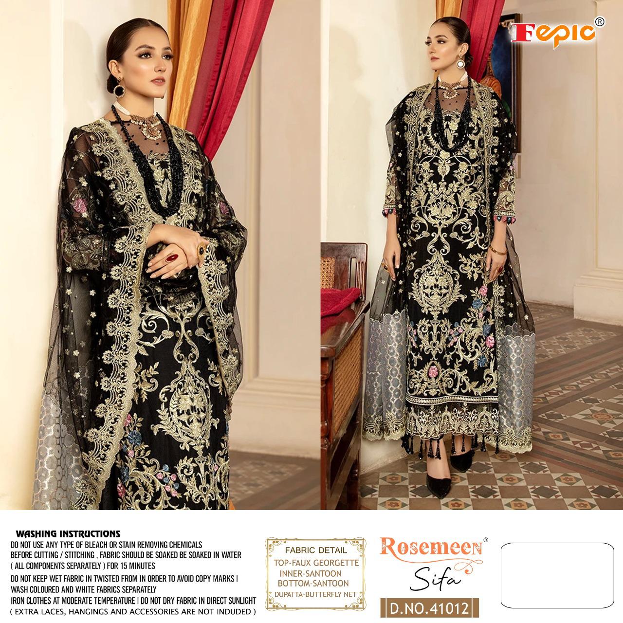 fepic rosemeen sifa faux georgette astonishing look salwar suit