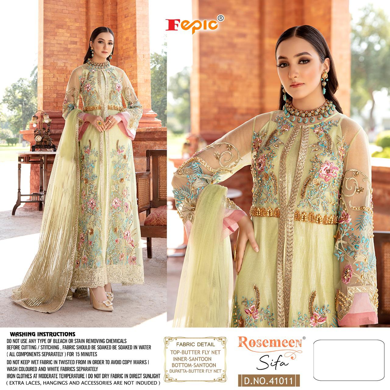 fepic rosemeen sifa faux georgette astonishing look salwar suit