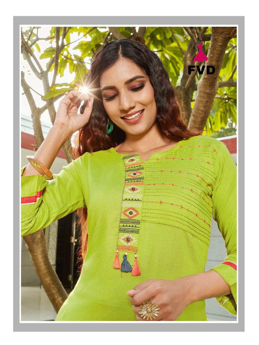 fvd begum vol 1 rayon innovative style kurti with plazzo catalog