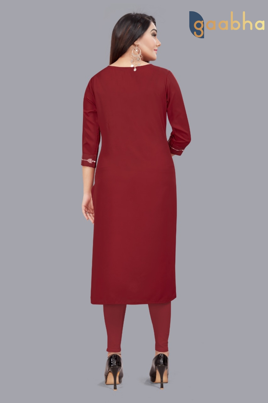 gaabha 5000 series d no 5006 polyester catchy look kurti size set