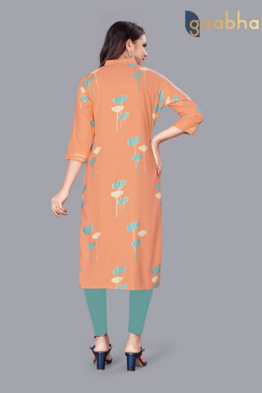 gaabha ekin 3 viscose rayon decent colours kurti colour set