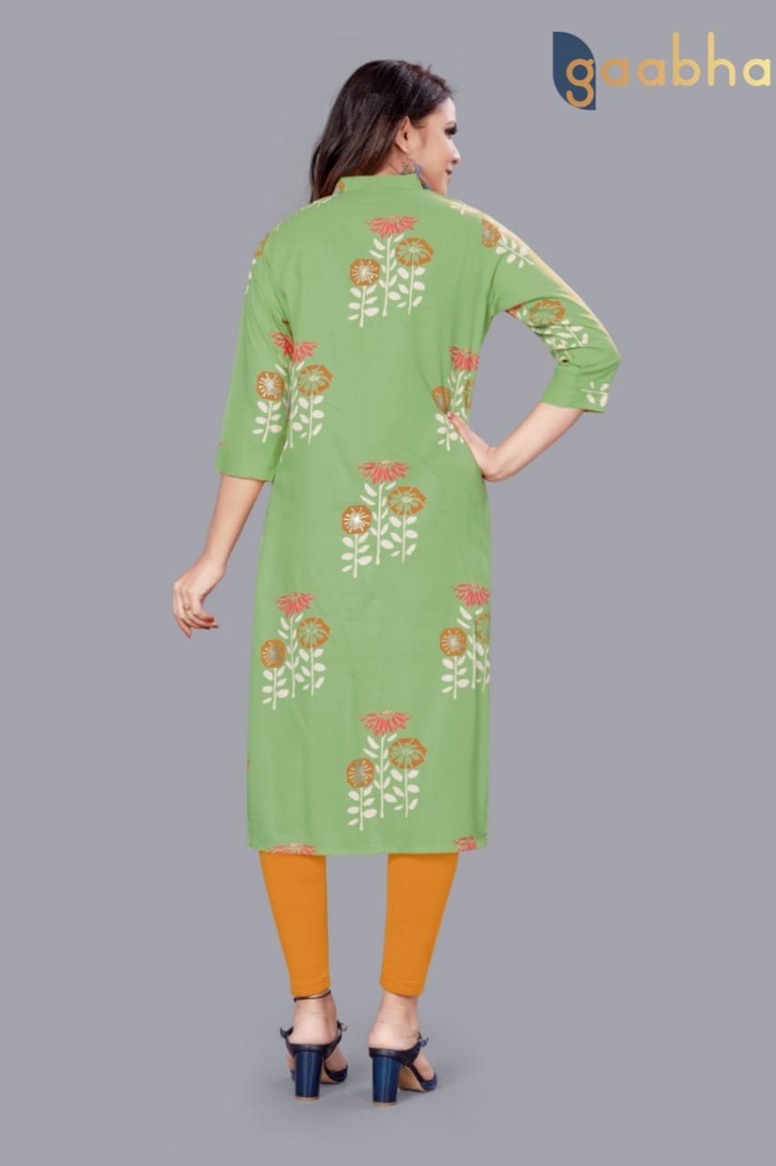 gaabha ekin 4 viscose rayon simple look  kurti colour set