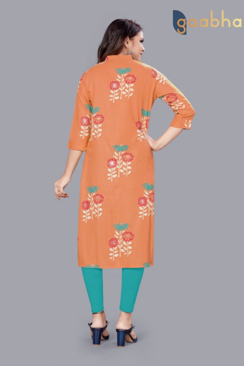 gaabha ekin 4 viscose rayon simple look  kurti colour set