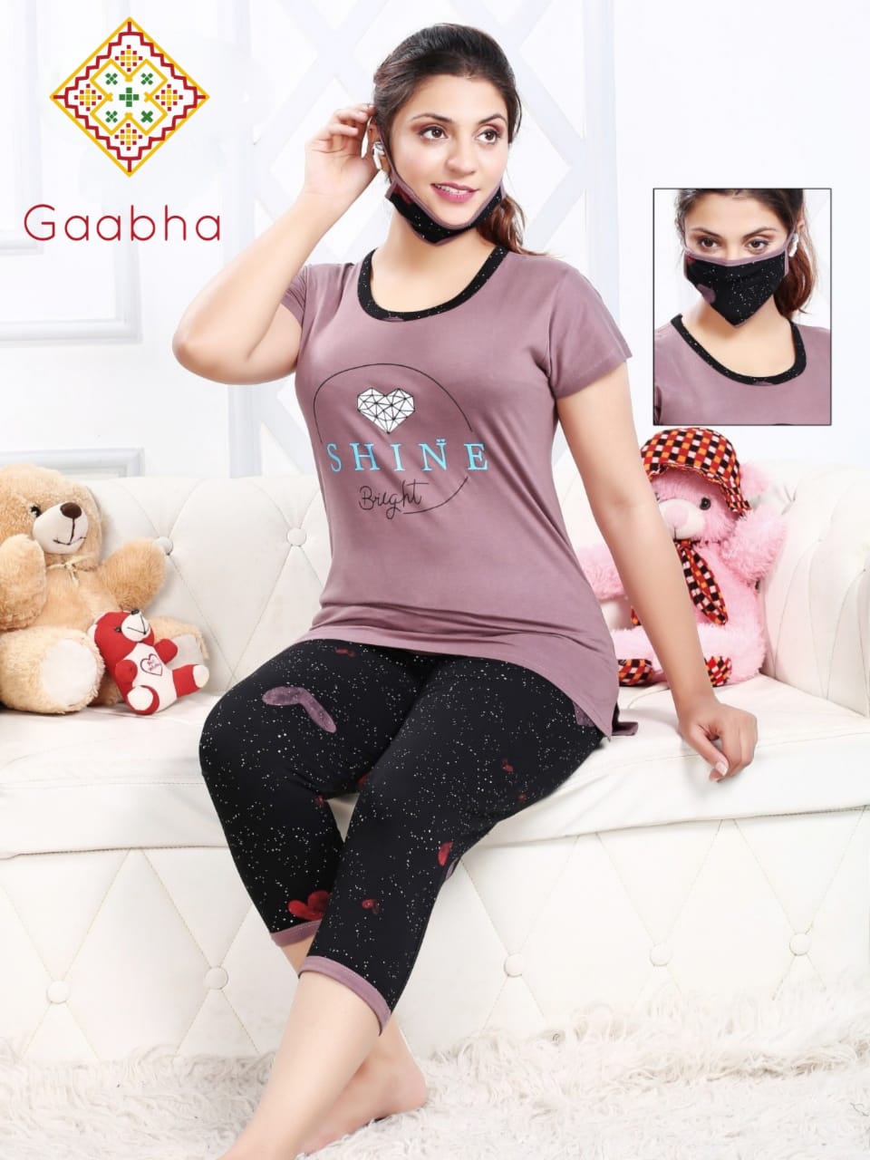 gaabha nightsuit with mask vol 2 Hosiery Comfort  night wear  catalog