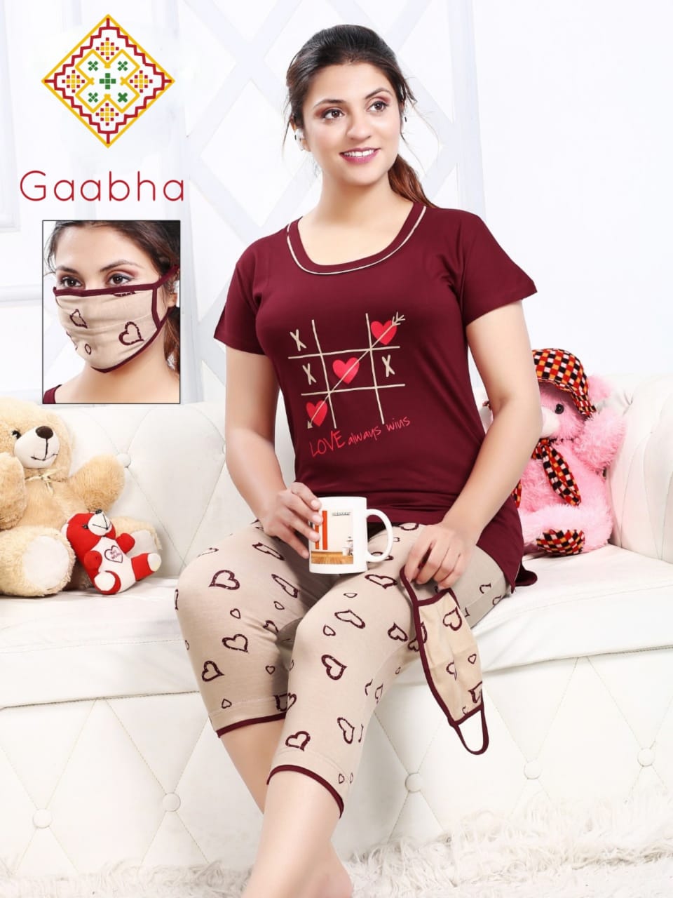 gaabha nightsuit with mask vol 2 Hosiery Comfort  night wear  catalog