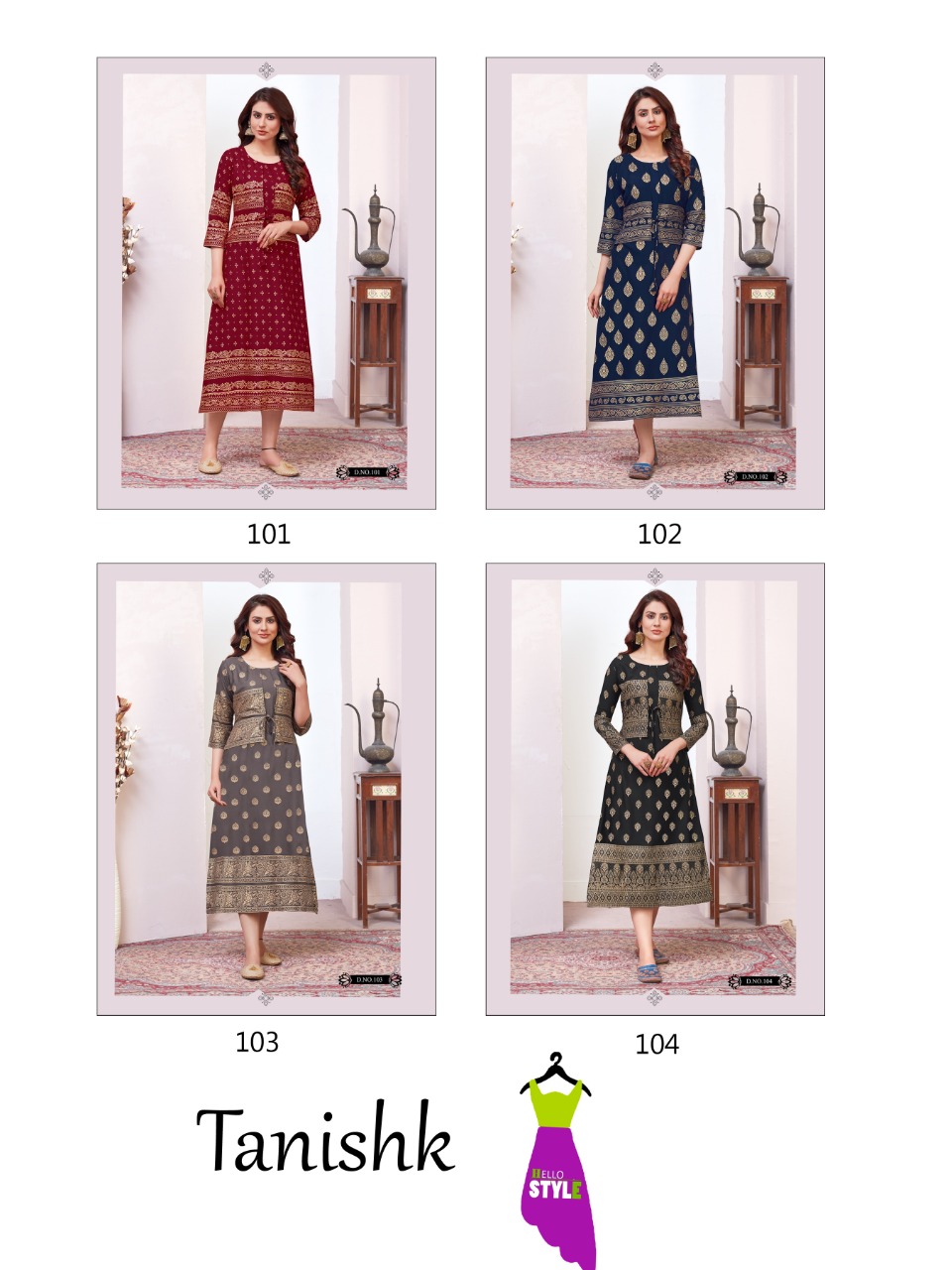 hello style tanishk rayon innovative style kurti catalog