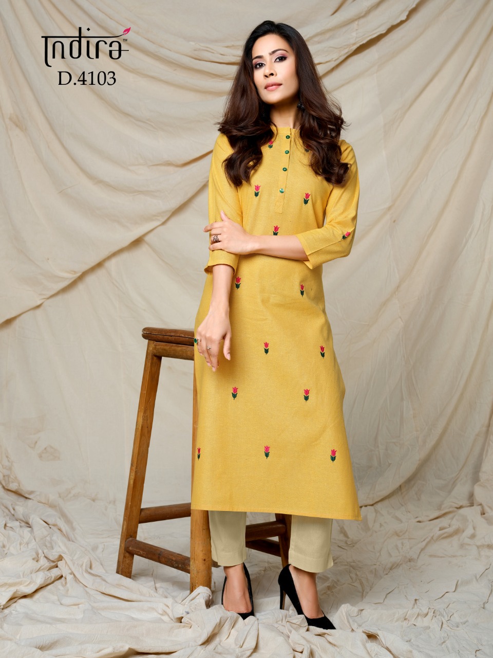 indira Finesse One Piece Collection cotton decent look kurti catalog