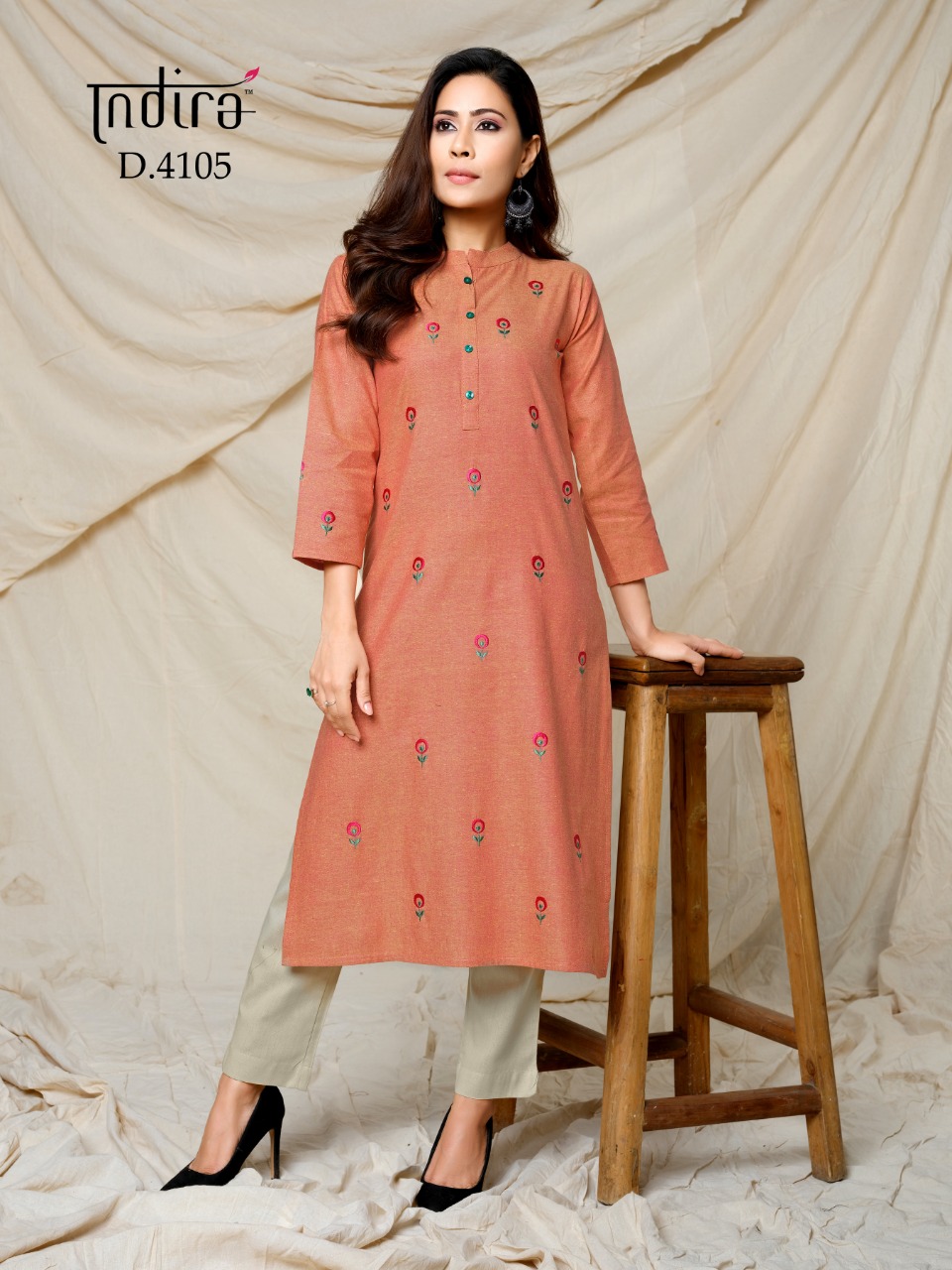 indira Finesse One Piece Collection cotton decent look kurti catalog