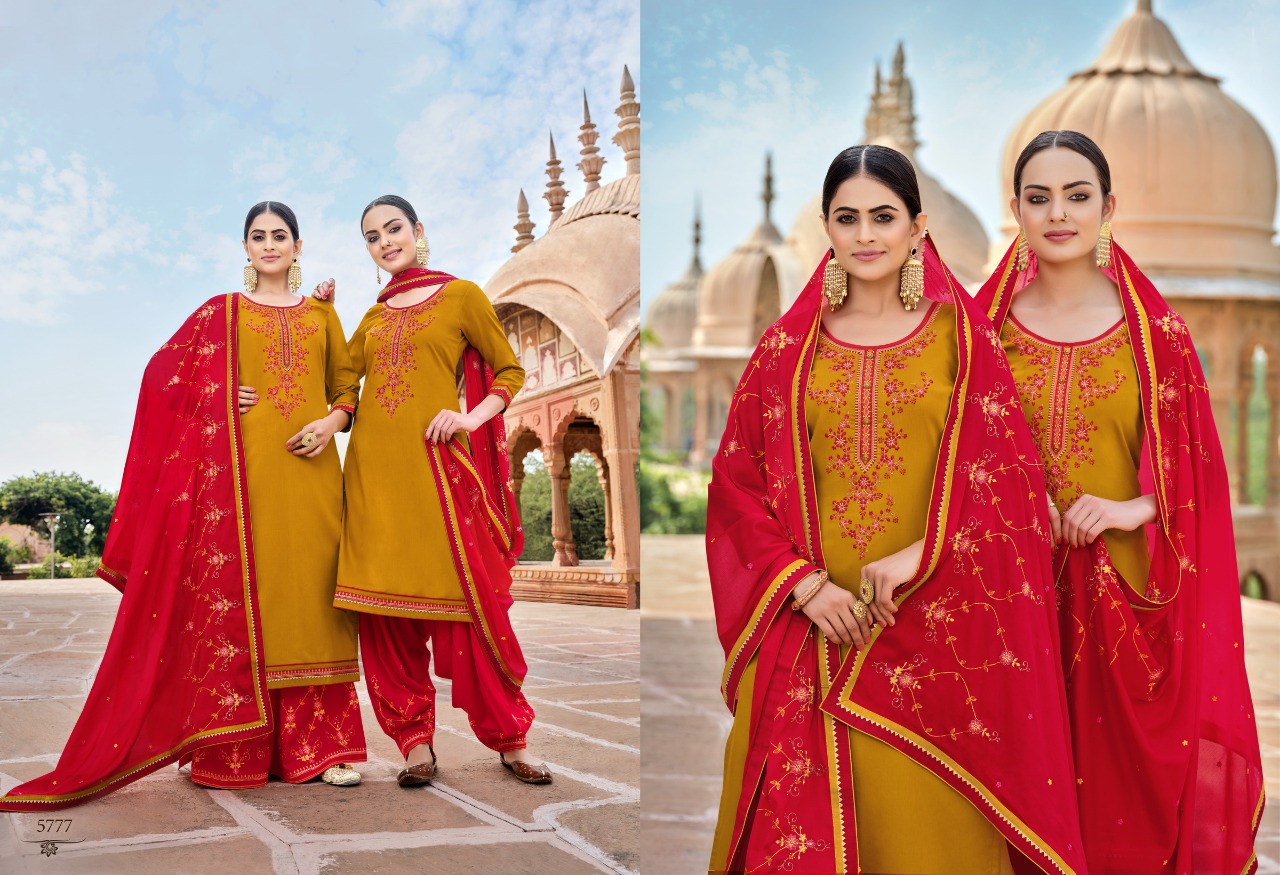 kessi fabrics panetar by Patiala jam silk attrective  Embroidery salwar suit catalog