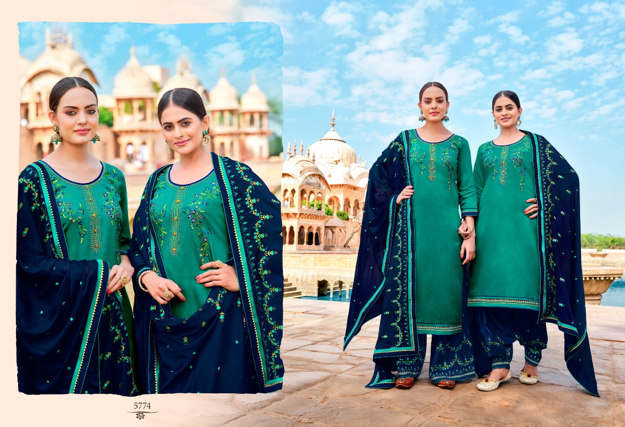 kessi fabrics panetar by Patiala jam silk attrective  Embroidery salwar suit catalog