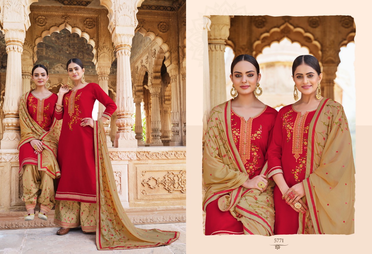 kessi fabrics panetar by Patiala jam silk attrective  Embroidery salwar suit catalog