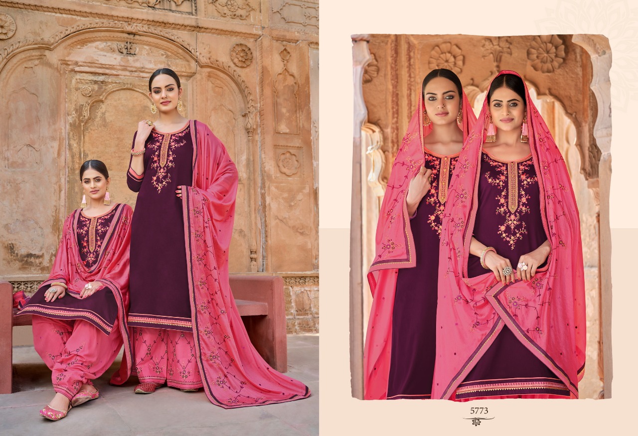 kessi fabrics panetar by Patiala jam silk attrective  Embroidery salwar suit catalog