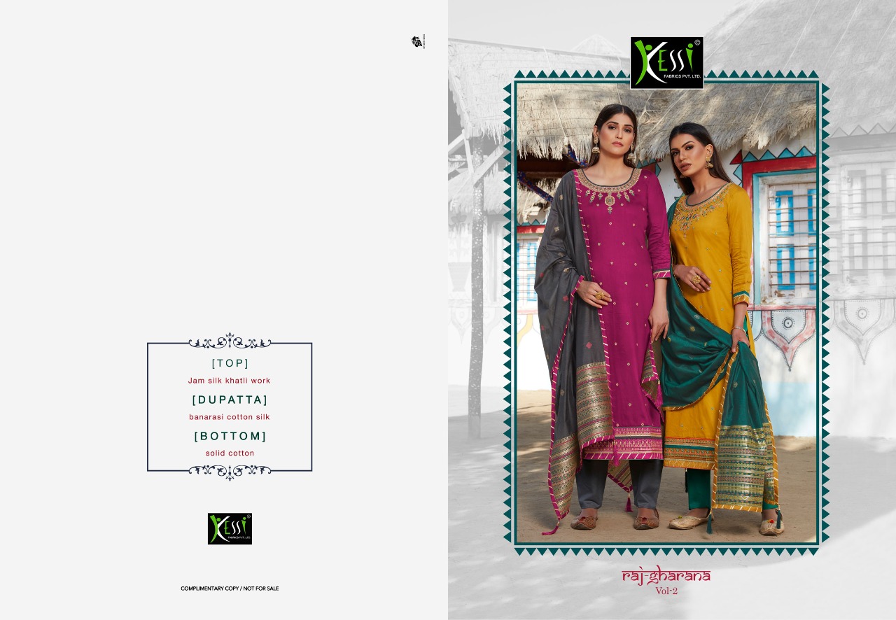 kessi rajgharana vol 2  jam silk exclusive look salwar suit catalog