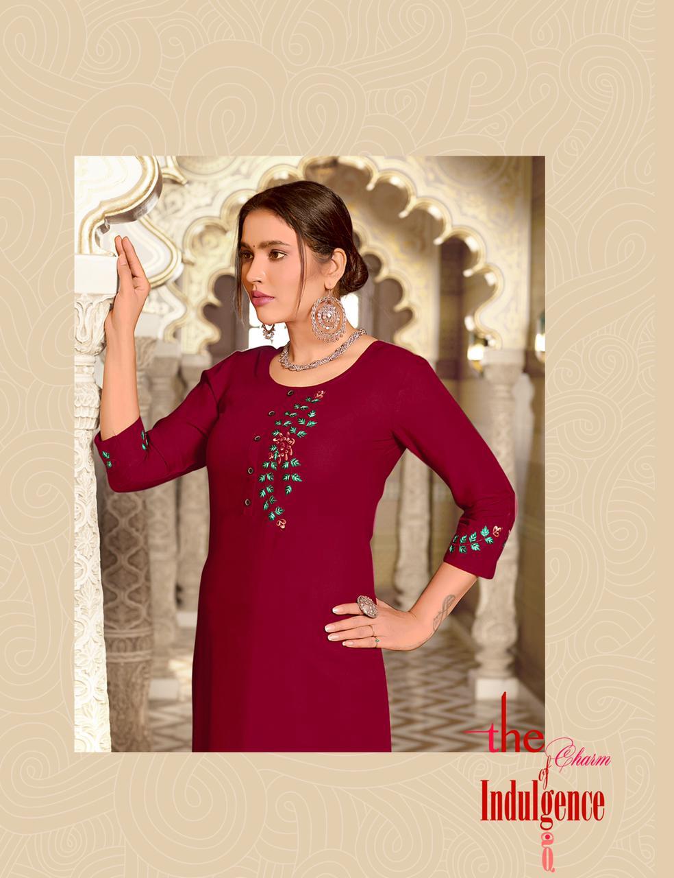 ladyview menka vol 2 rayon catchy look kurti with pant catalog