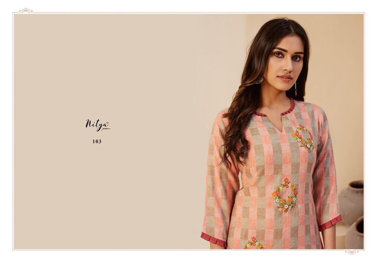 lt nitya inaya cotton authentic fabric kurti with bottom catalog