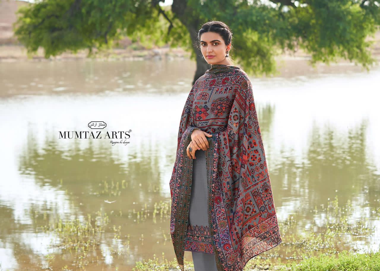 mumtaz arts cashmere jam setin attrective print salwar suit catalog