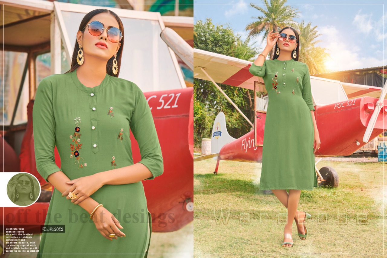 poorvi designer queen vol 2 rayon  new and modern style kurti catalog