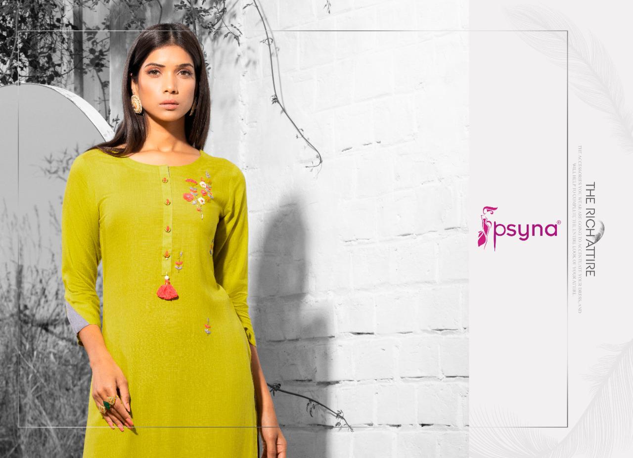 psyna poshak vol 9 rayon attrective colours kurti catalog