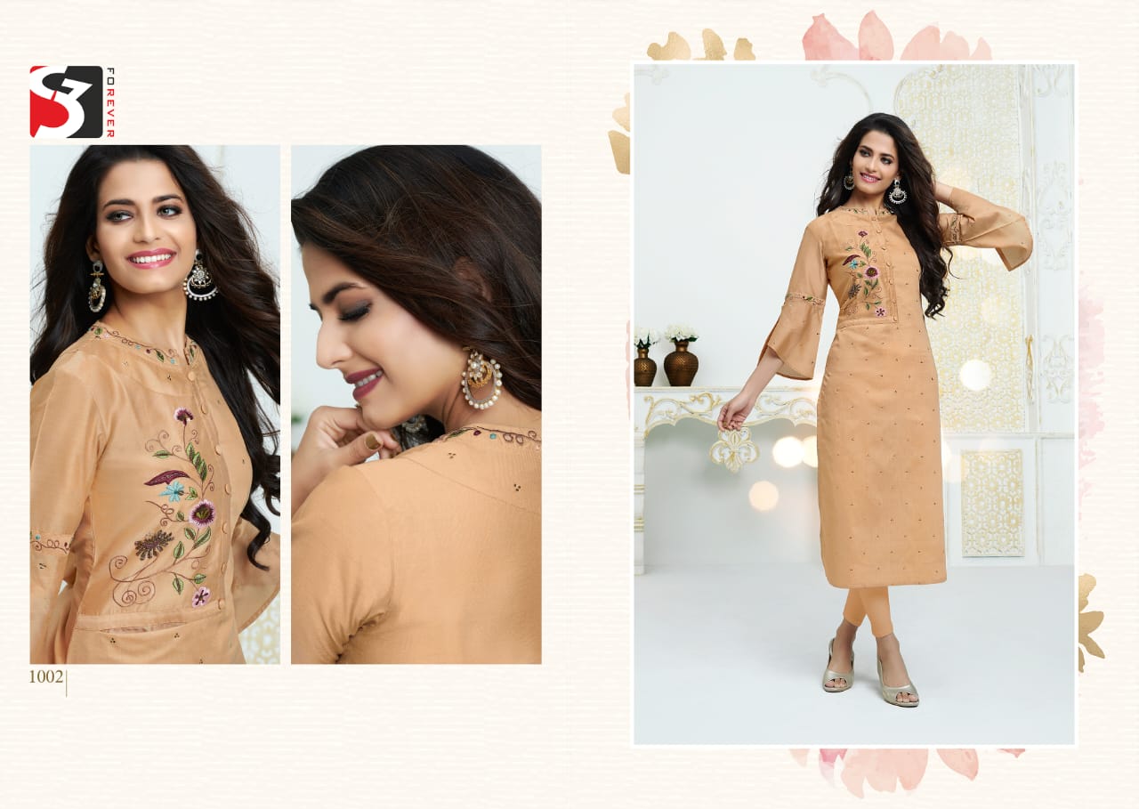 S3 Forever gracia silk new and modern style kurti catalog