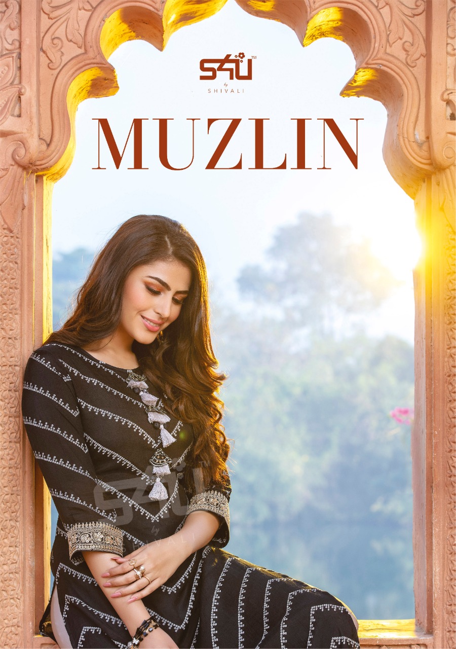 s4u muzlin  muslin classic trendy look kurti catalog