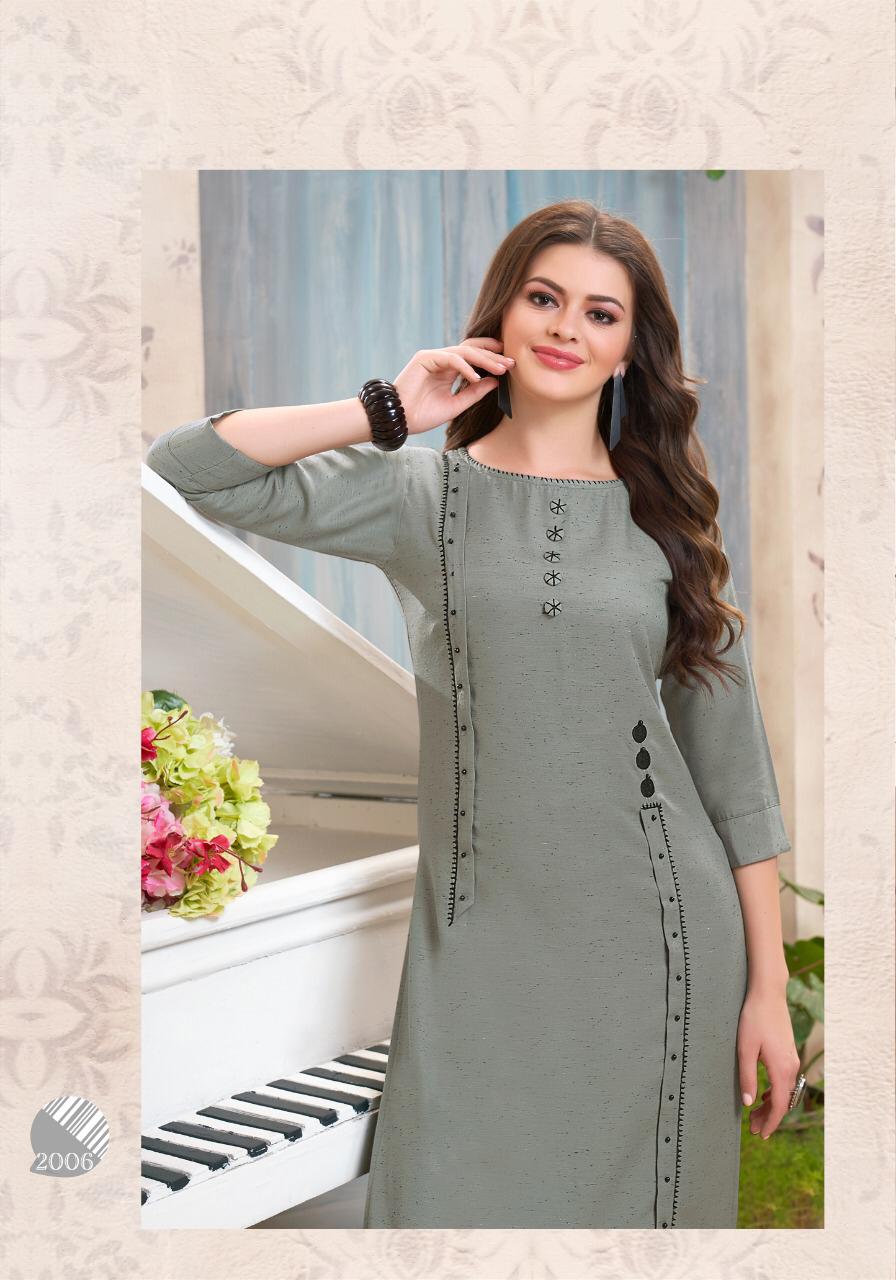 seven threads b dots rayon attractive kurti with plazo catalog