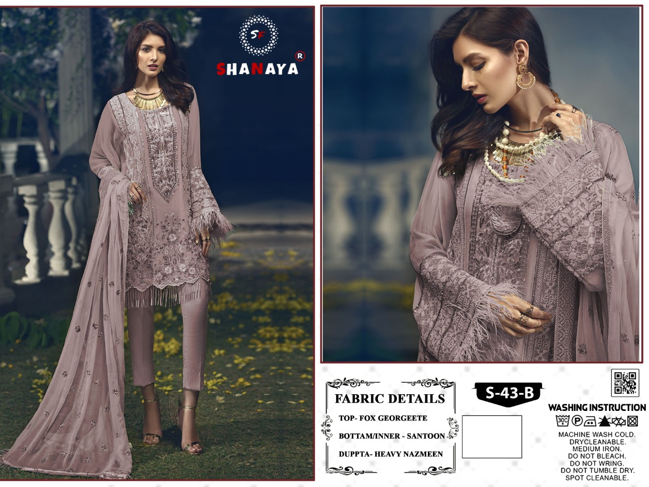 shanaya fashion rose s 41  fox georgeete astonishing salwar suit catalog