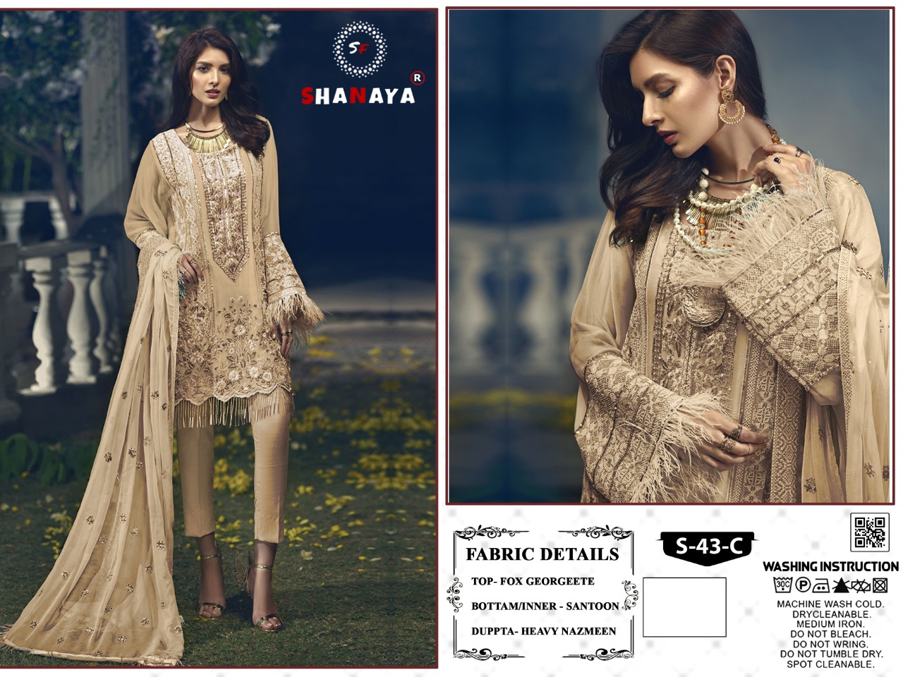 shanaya fashion rose s 41  fox georgeete astonishing salwar suit catalog