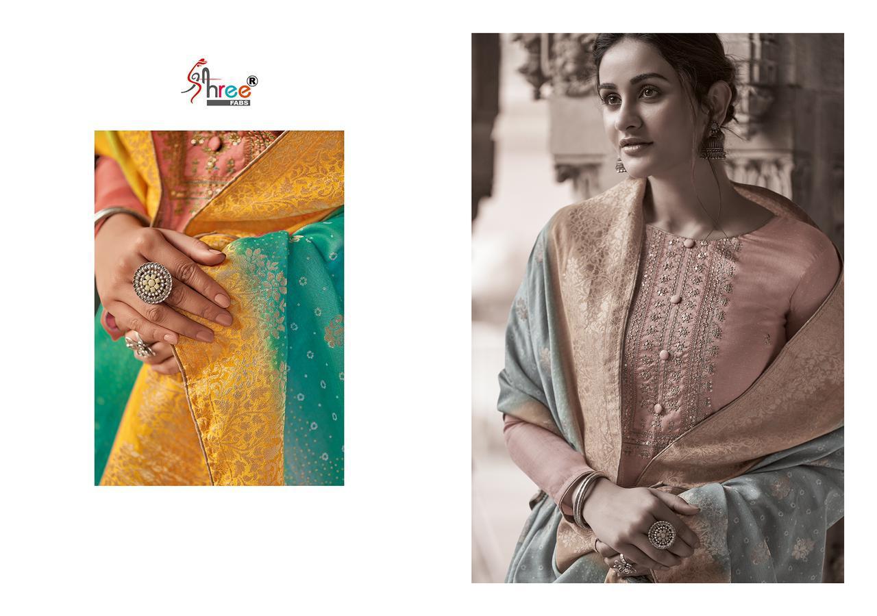 shree fab diyah vol 2 tussar silk innovative style slwar suit catalog