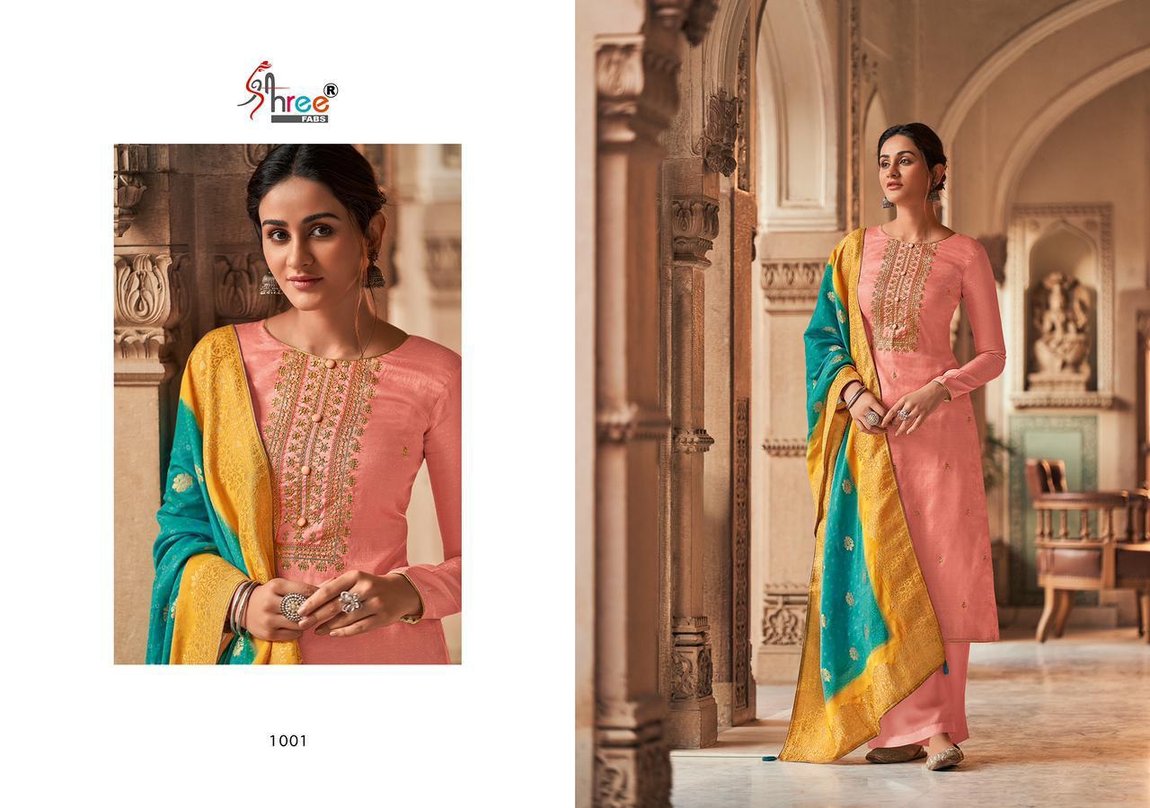 shree fab diyah vol 2 tussar silk innovative style slwar suit catalog