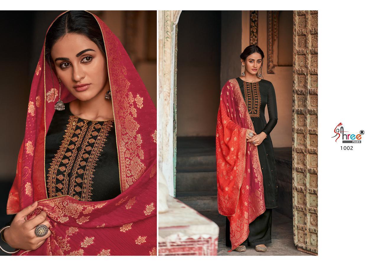 shree fab diyah vol 2 tussar silk innovative style slwar suit catalog