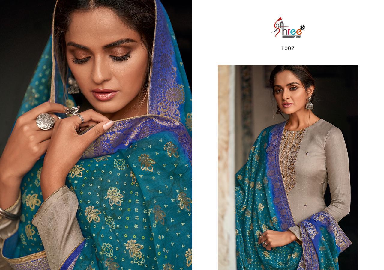 shree fab diyah vol 2 tussar silk innovative style slwar suit catalog