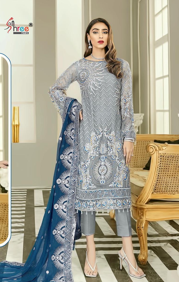 shree fabs S 232 butterfly net attrective look salwar suit single