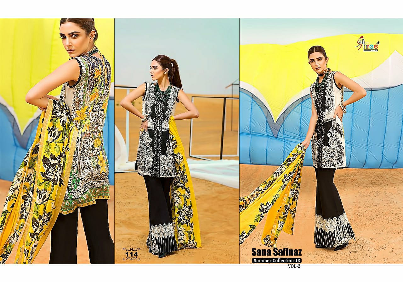 shree fab sana safinaz summer collection 18 vol 2  attractive salwar suit catalog