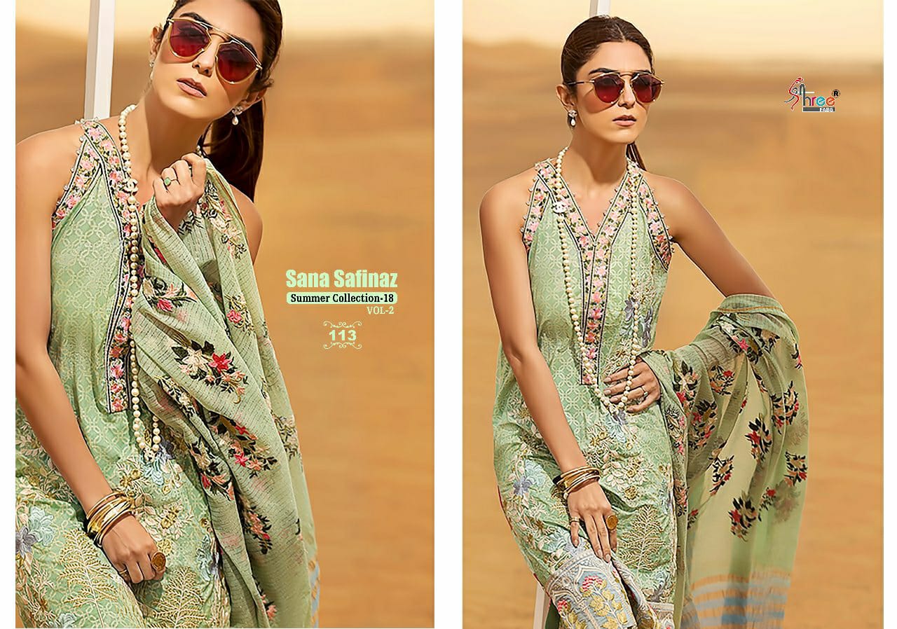 shree fab sana safinaz summer collection 18 vol 2  attractive salwar suit catalog