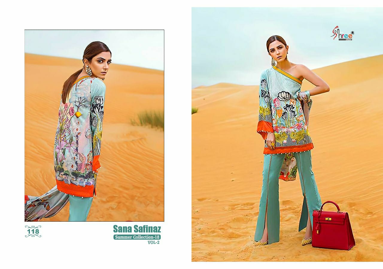 shree fab sana safinaz summer collection 18 vol 2  attractive salwar suit catalog