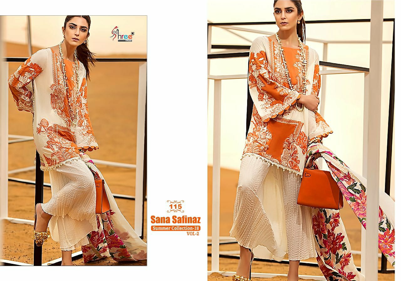 shree fab sana safinaz summer collection 18 vol 2  attractive salwar suit catalog