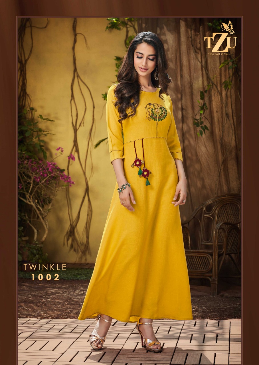 tzu twinkle rayon innovative style kurti catalog