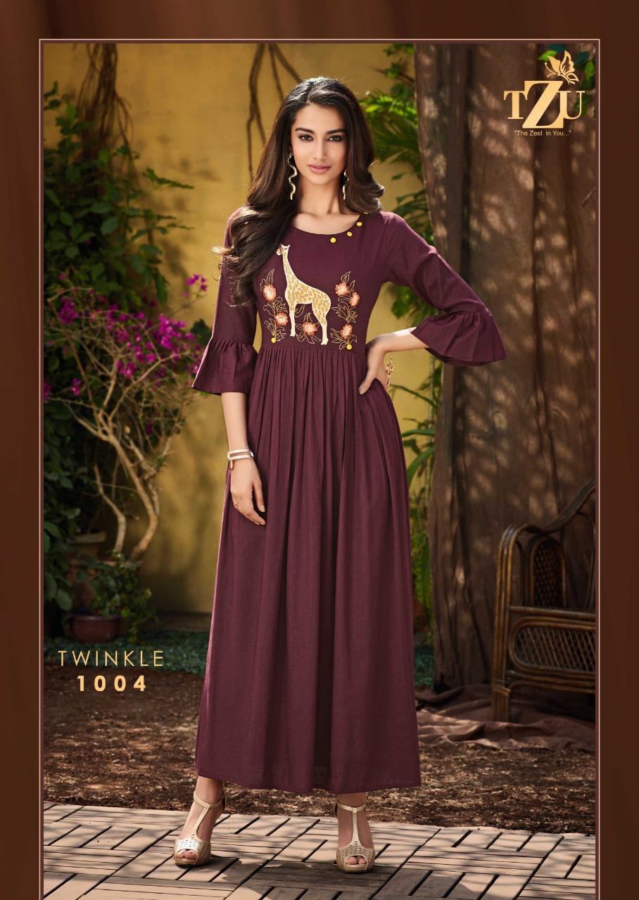 tzu twinkle rayon innovative style kurti catalog