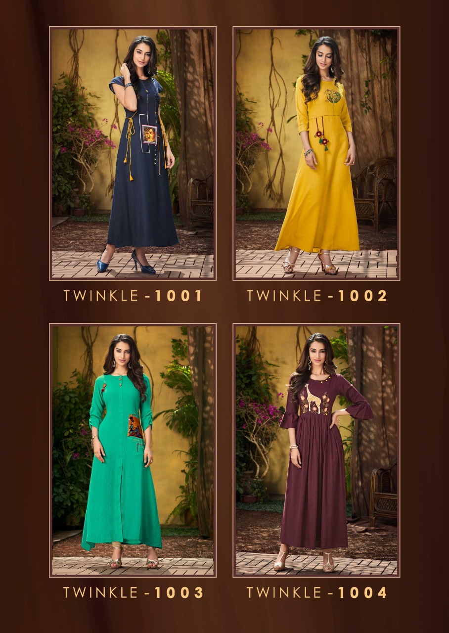 tzu twinkle rayon innovative style kurti catalog