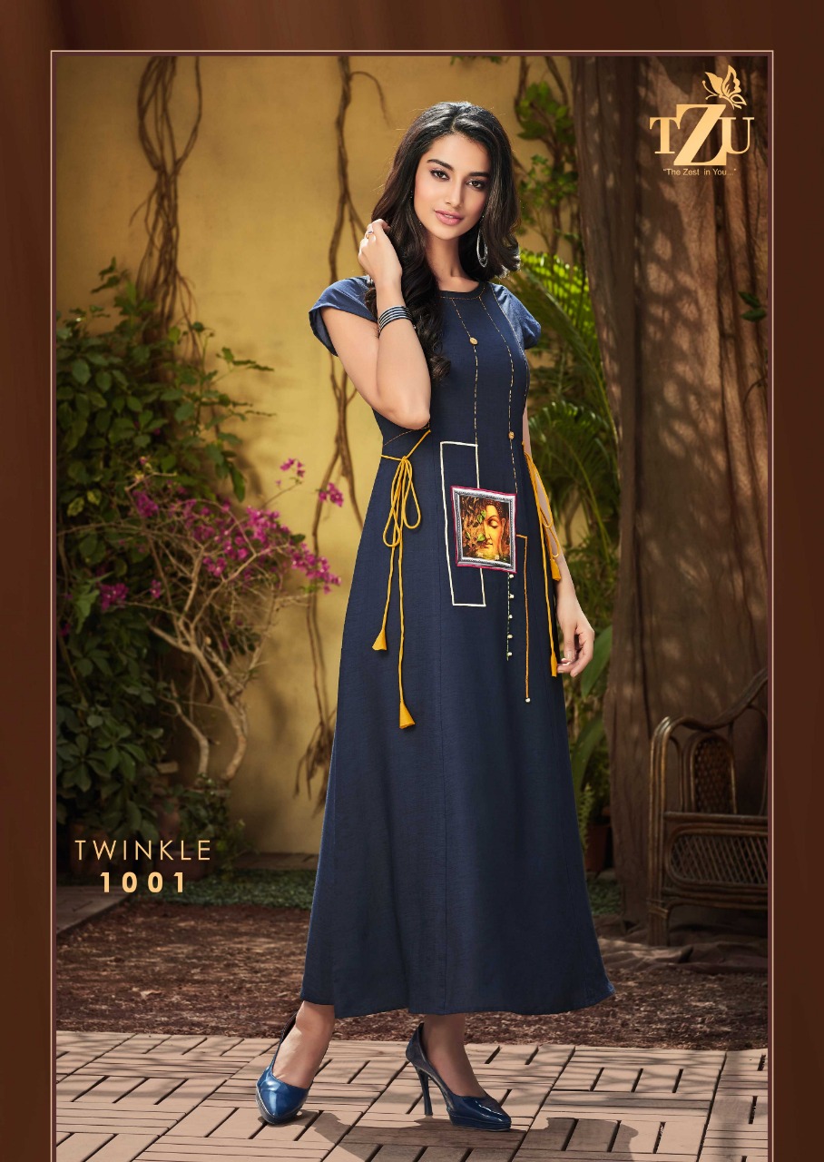 tzu twinkle rayon innovative style kurti catalog