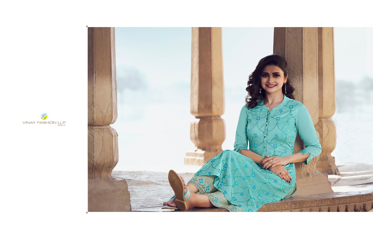 vinay fashion tumbaa wink 2 kora silk attrective look kurti with plazzo catalog