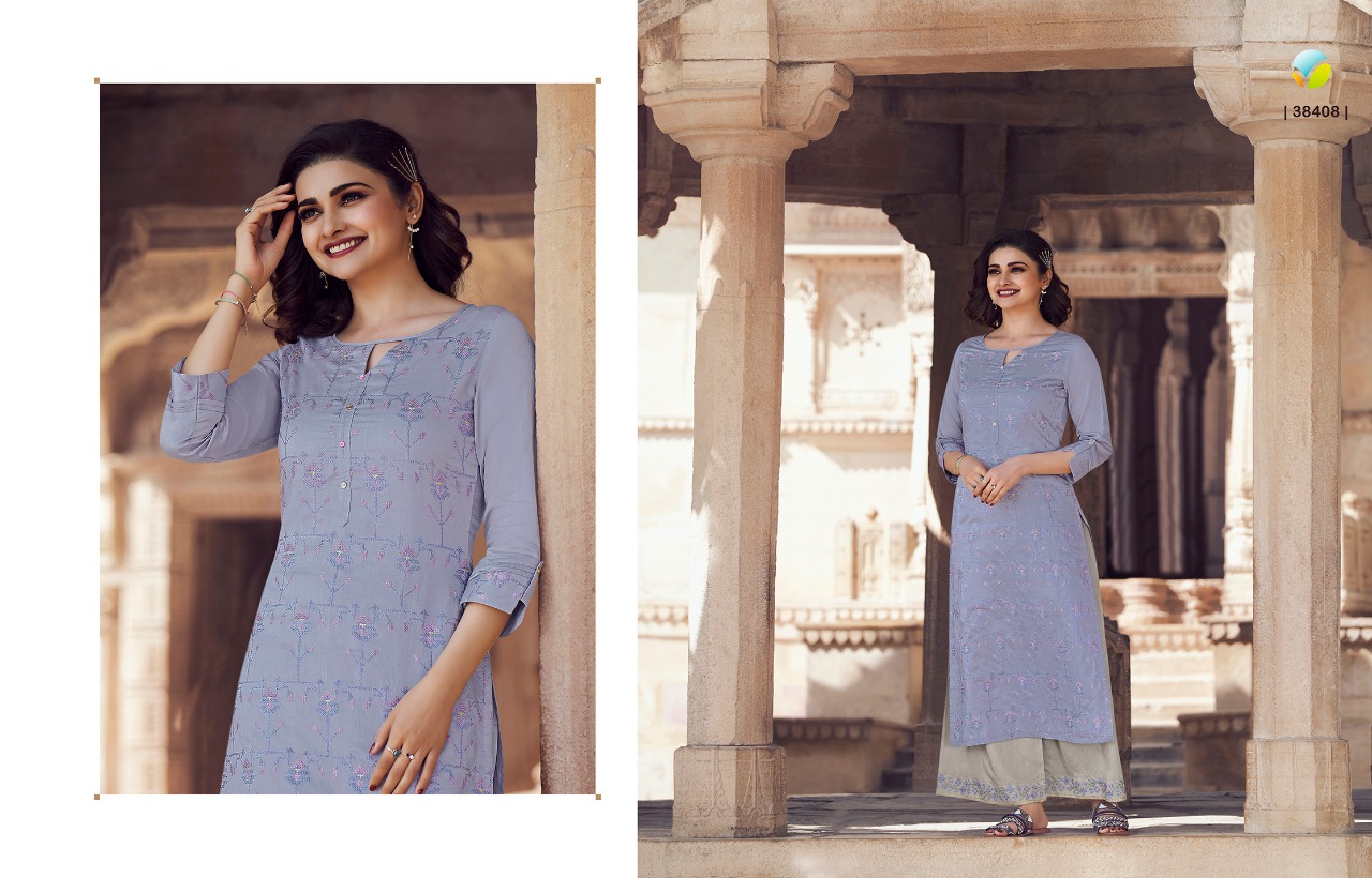 vinay fashion tumbaa wink 2 kora silk attrective look kurti with plazzo catalog