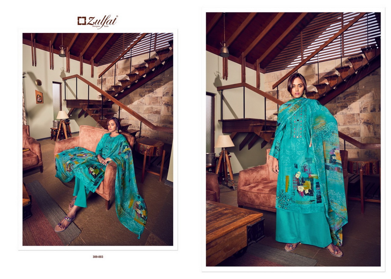 zulfat designer aakruti cotton authentic fabric salwar suit catalog