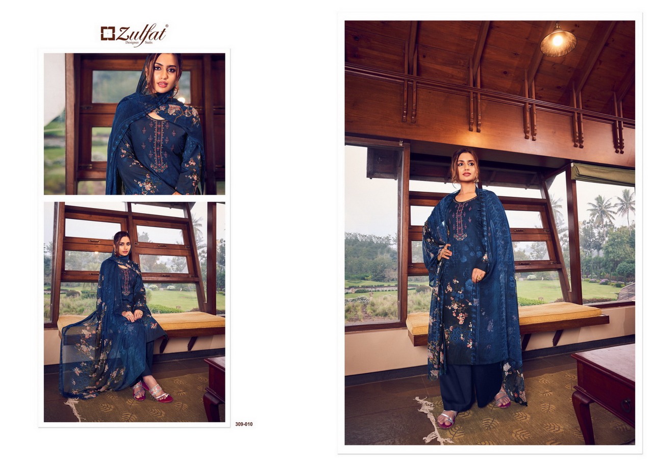 zulfat designer aakruti cotton authentic fabric salwar suit catalog